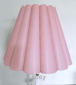 Vintage Fluted Scalloped Lampshade-Dusty Rose-LG 15Tx20.5 W-Excellent