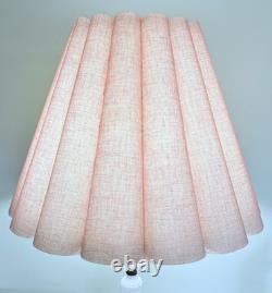 Vintage Fluted Scalloped Lampshade-Dusty Rose-LG 15Tx20.5 W-Excellent