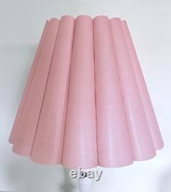 Vintage Fluted Scalloped Lampshade-Dusty Rose-LG 15Tx20.5 W-Excellent