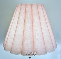 Vintage Fluted Scalloped Lampshade-Dusty Rose-LG 15Tx20.5 W-Excellent Vintage Fluted Scalloped Lampshade-Dusty Rose-LG 15Tx20.5 W-Excellent