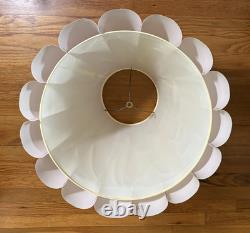 Vintage Fluted Scalloped Lampshade-Dusty Rose-LG 15Tx20.5 W-Excellent Vintage Fluted Scalloped Lampshade-Dusty Rose-LG 15Tx20.5 W-Excellent