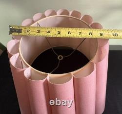 Vintage Fluted Scalloped Lampshade-Dusty Rose-LG 15Tx20.5 W-Excellent