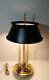 Vintage Frederick Cooper Bouillotte Brass Candlestick Lamp Black Tole Shade