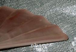 Vintage French Art Deco Egyptian replacement Frosted Pink glass lamp Fañ shade