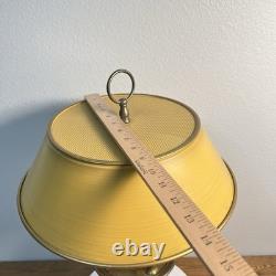 Vintage French Bouillotte Lamp 3 Arm Brass Metal Shade Gold Empire Style