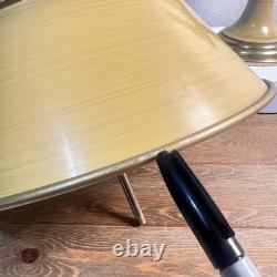 Vintage French Bouillotte Lamp 3 Arm Brass Metal Shade Gold Empire Style