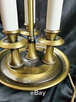 Vintage French Frederick Brass Bouillotte Style with Tole Lamp metal Shade 3 way