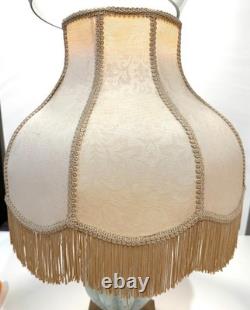 Vintage French Victorian Bell Lamp Shade Large 17.5 x 16 Tall 1.5