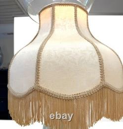 Vintage French Victorian Bell Lamp Shade Large 17.5 x 16 Tall 1.5
