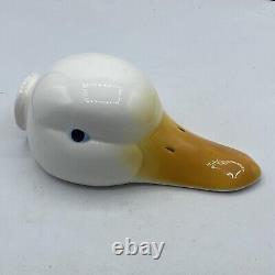 Vintage George Kovacs Ceramic Goose Head Light Lamp Shade Fixture RARE Excellent