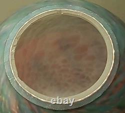 Vintage Glass Art Deco Twisted Design Round Globe Lamp Shade With Lamp! READ