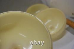 Vintage Glass Hanging Light Shades 5 1/2 X 3 1/2 Round Lot Of 5