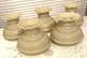 Vintage Glass Lamp Chandelier Light Shade Beige Lot Of 5 New