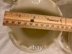 Vintage Glass Lamp Chandelier Light Shade Beige Lot of 5 New