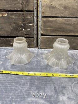 Vintage Glass Lamp Shades Lot Of 8