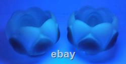 Vintage Glass Lotus Lampshade Pair 4 Tall 3.75 Base Diameter Please Read