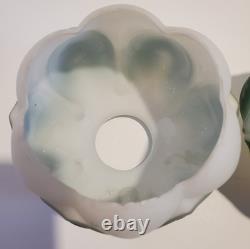 Vintage Glass Lotus Lampshade Pair 4 Tall 3.75 Base Diameter Please Read