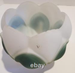 Vintage Glass Lotus Lampshade Pair 4 Tall 3.75 Base Diameter Please Read