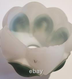 Vintage Glass Lotus Lampshade Pair 4 Tall 3.75 Base Diameter Please Read