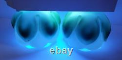 Vintage Glass Lotus Lampshade Pair 4 Tall 3.75 Base Diameter Please Read