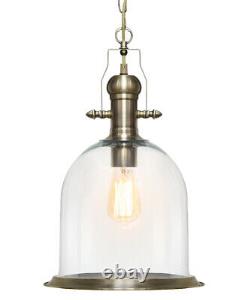Vintage Glass Shade Chandelier Hanging Pendant Ceiling Light Diner Lantern M0120