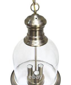 Vintage Glass Shade Chandelier Hanging Pendant Ceiling Light Diner Lantern M0121