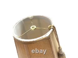 Vintage Golden Lampshade Horn Empire Tassels Red Ribbon Trim Luxury Home Lamps