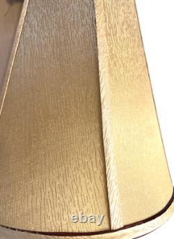 Vintage Golden Lampshade Horn Empire Tassels Red Ribbon Trim Luxury Home Lamps