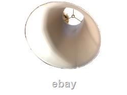 Vintage Golden Lampshade Horn Empire Tassels Red Ribbon Trim Luxury Home Lamps