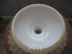 Vintage, Golden Lustre Swirl Glass Torchiere Lamp Shade