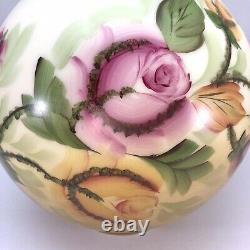 Vintage? Gone? With? The? Wind? Ball? Globe? Shade Roses Oil? Banquet? Lamp