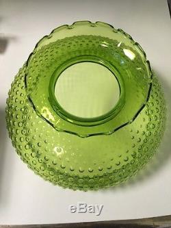 Vintage Green Hobnail Oil Lamp Shade LARGE