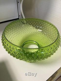 Vintage Green Hobnail Oil Lamp Shade LARGE