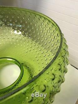 Vintage Green Hobnail Oil Lamp Shade LARGE