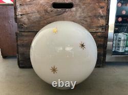 Vintage Groovy Glass Globe with Stars 1970's 10 Diameter