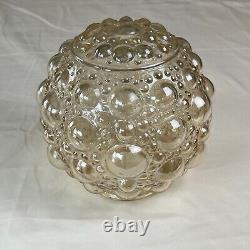 Vintage HELENA TYNELL Style Bubble Glass Iridescent Light Globe Shade 3 Fit