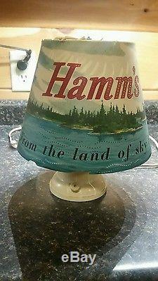 Vintage Hamm's Beer Lamp Shade Light/Sign Land of Sky Blue Waters