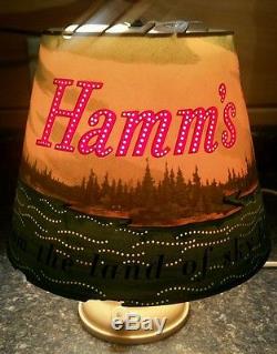 Vintage Hamm's Beer Lamp Shade Light/Sign Land of Sky Blue Waters