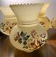 Vintage Hand Painted Rose Floral Light Lamp Shade Lot 4 Rare Replacement Parts