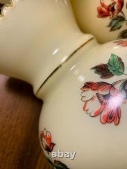 Vintage Hand Painted Rose Floral Light Lamp Shade Lot 4 RARE replacement parts