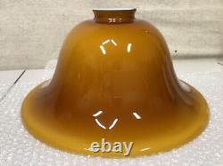 Vintage Hand blown Glass Lamp Shade Hombre Orange Brown Tones