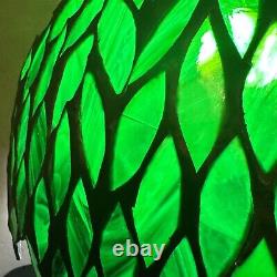 Vintage Hand made Tiffany Style Stained Glass Lamp Shade 16x12