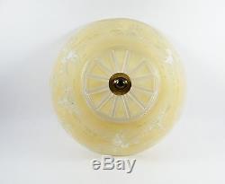 Vintage Heavy Glass Rodeo Cowboy Ceiling Lamp Shade Western Home Decor