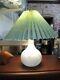 Vintage Holmegaard Helios Lamp White Glass Table Lamp & Shade Arne Branzell 1986
