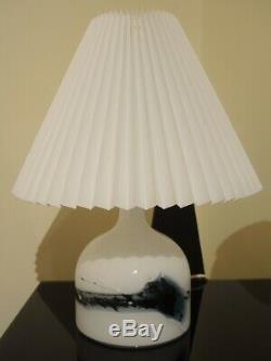 Vintage Holmegaard Symmestrisk Lamp Art 1 glass table lamp & shade Michael Bang