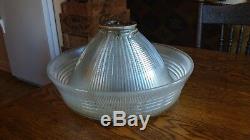 Vintage Holophane Industrial Glass Light Lamp Shade Globe