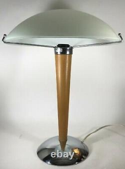 Vintage IKEA Kvintol Postmodern Frosted Glass Mushroom Lamp 15 Shade Deco Style