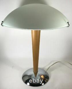 Vintage IKEA Kvintol Postmodern Frosted Glass Mushroom Lamp 15 Shade Deco Style