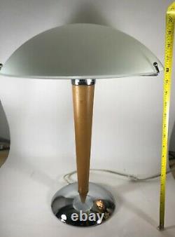 Vintage IKEA Kvintol Postmodern Frosted Glass Mushroom Lamp 15 Shade Deco Style