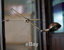 Vintage Industrial Brass Wall Lamp Articulating Brass Swivel Wall Shade Lamp